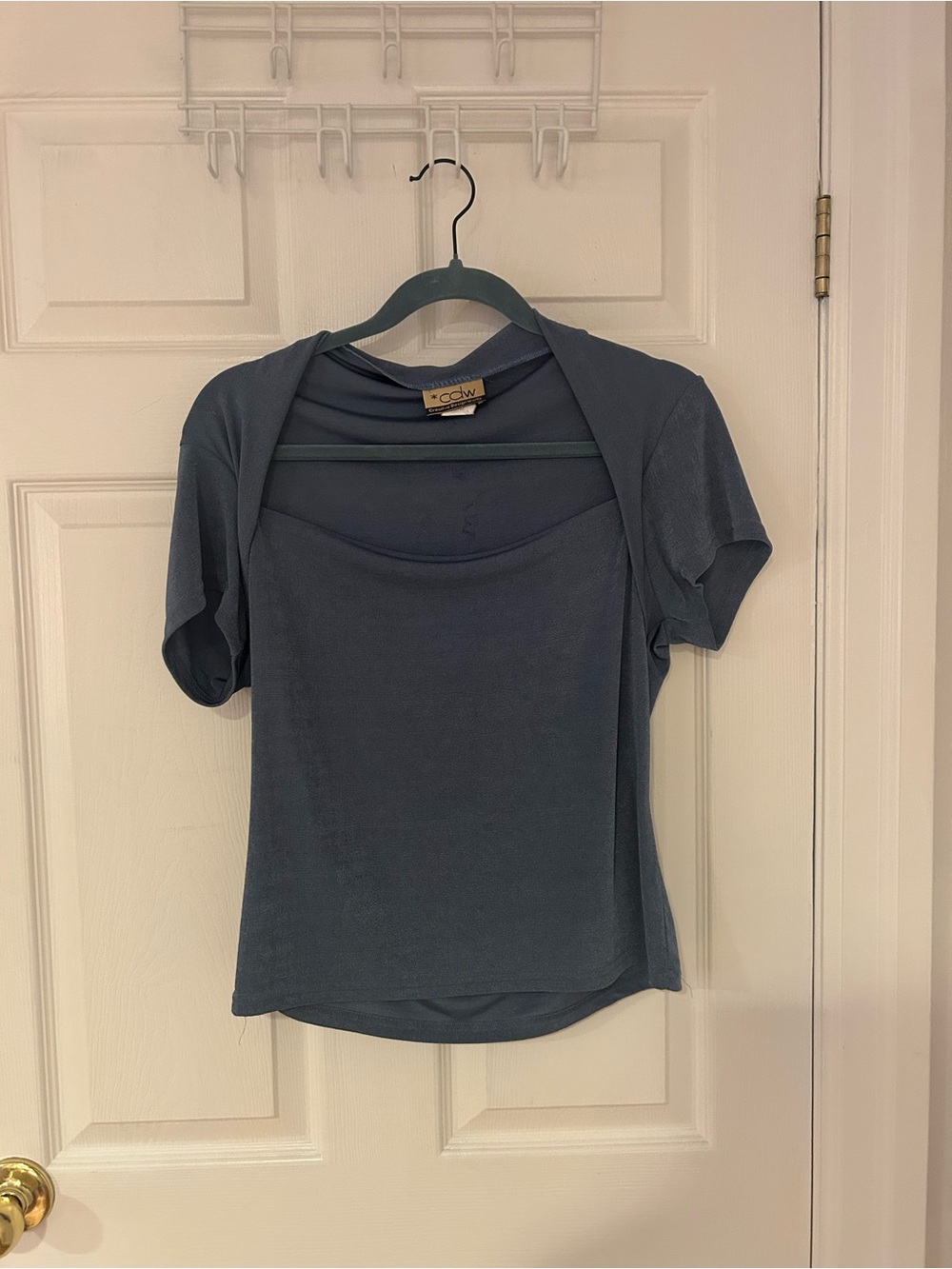 Vintage Sparkly Blue Bolero style Top